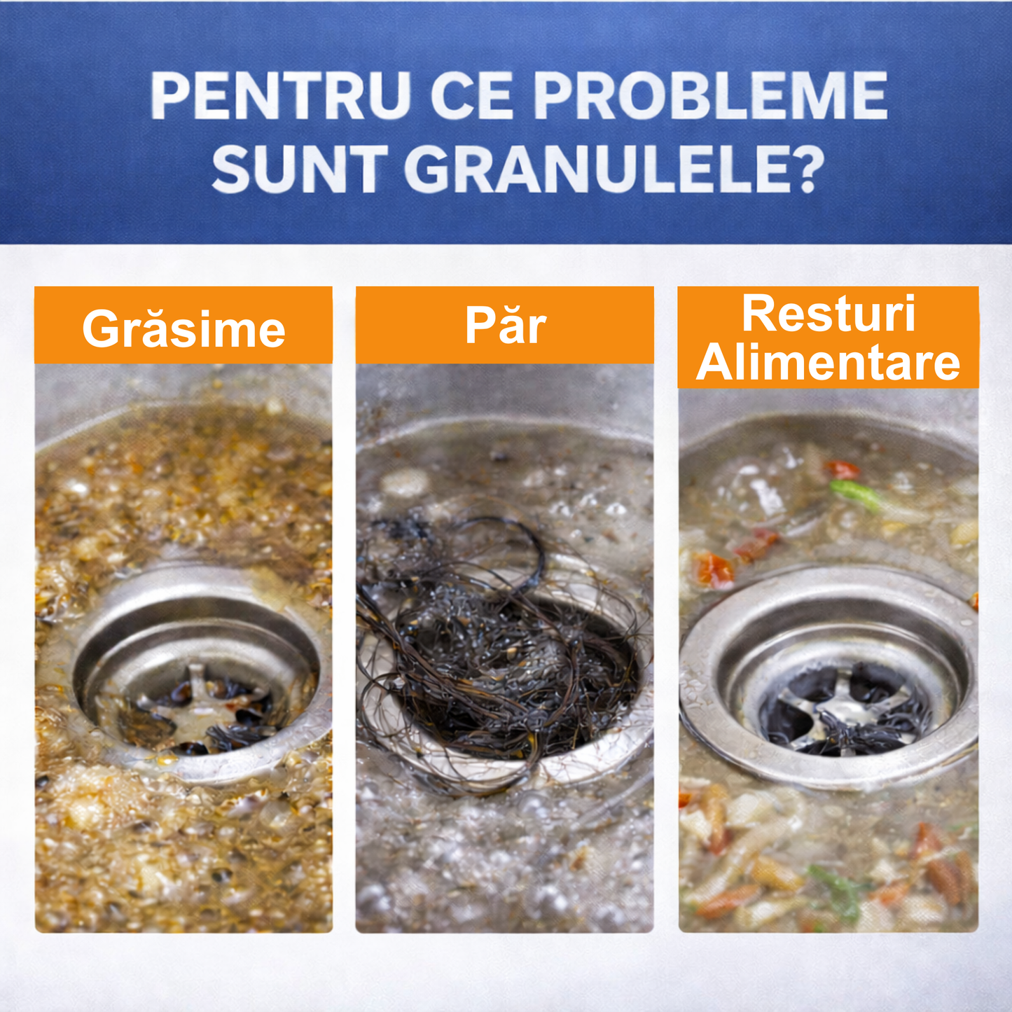 Pulbere pentru curățarea și desfundarea țevilor Drain Cleaner